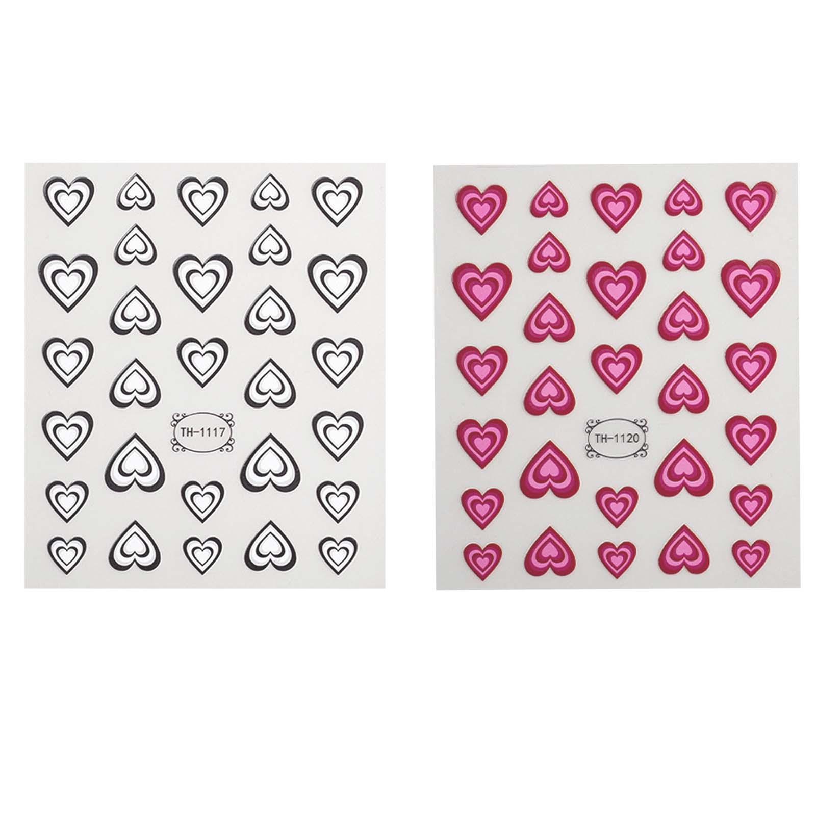 Valentines Day 3D Heart Nail A - Nail Art Valentines Day ulasan dan harga