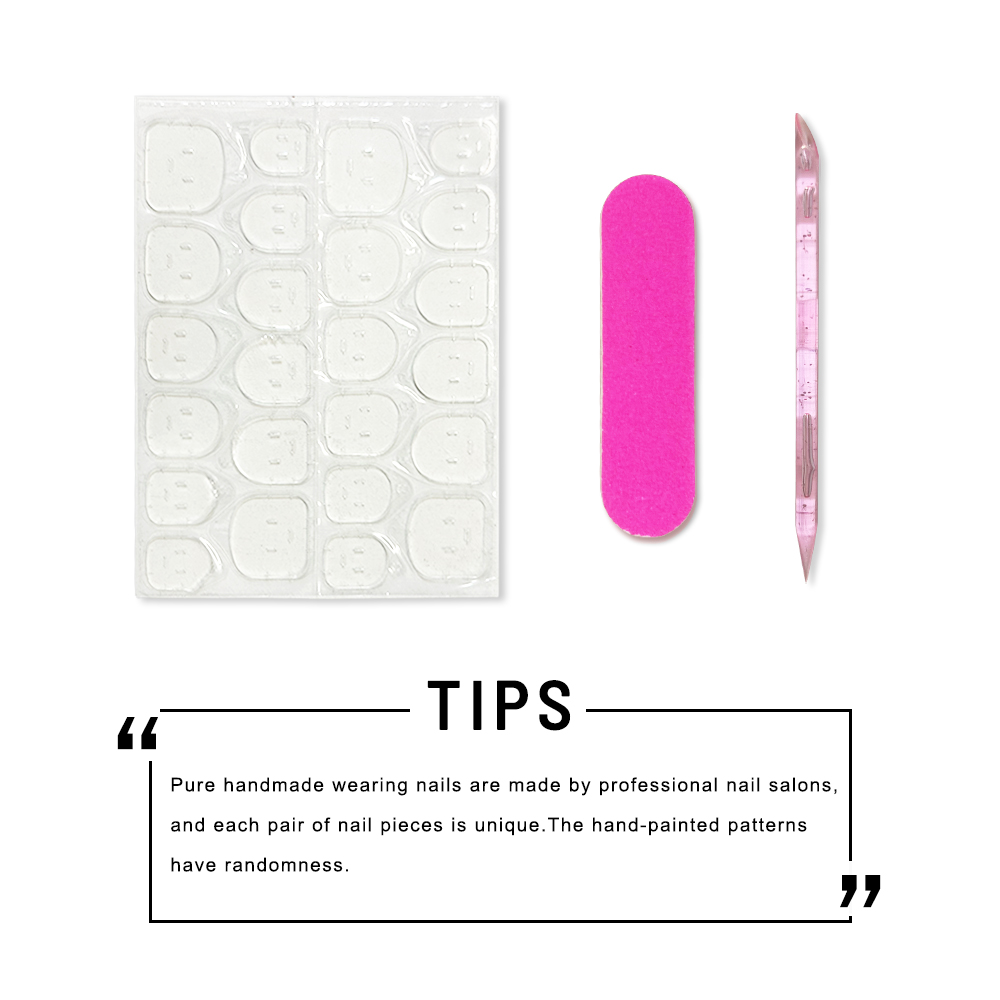 10pcs Short Summer Colorful Ge - Nail Art Press On ulasan dan harga