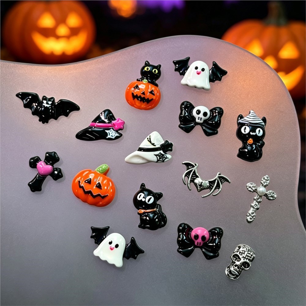 15grid 3D Cute Halloween Pumpk - Nail Art Valentines Day ulasan dan harga