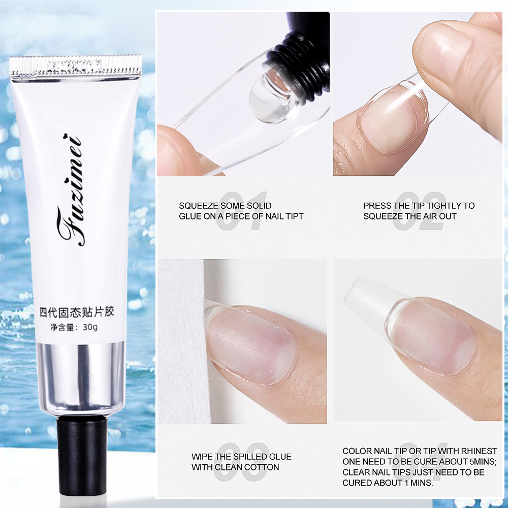 30/20/10g Solid Soft Fake Nail - Nail Art Ombre ulasan dan harga