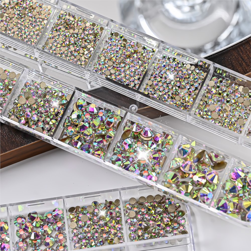12grids 3D Flashy AB Round Cry - Nail Art Valentines Day ulasan dan harga