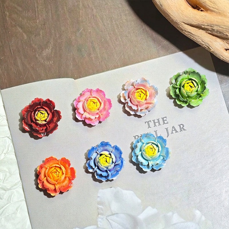 50pcs Mixed Color 3D Resin Ros - Nail Art Ombre ulasan dan harga